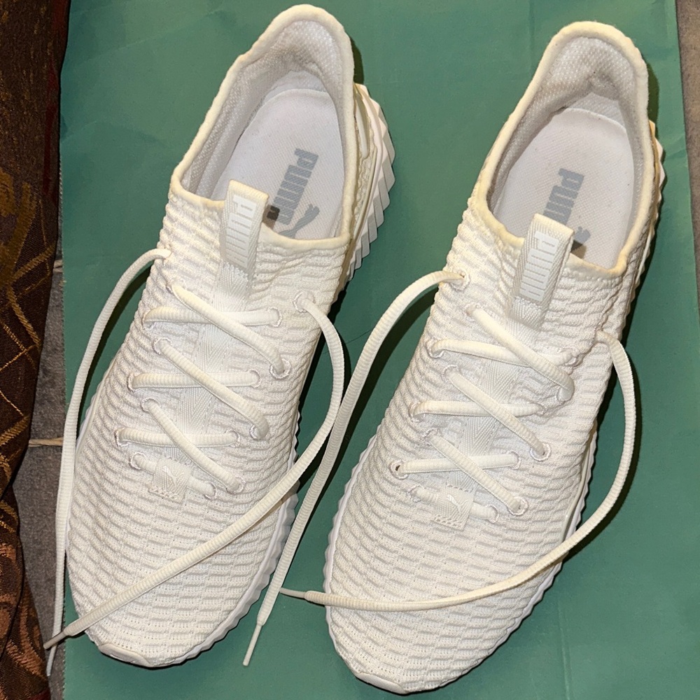 PUMA Women's Textured White Sneakers